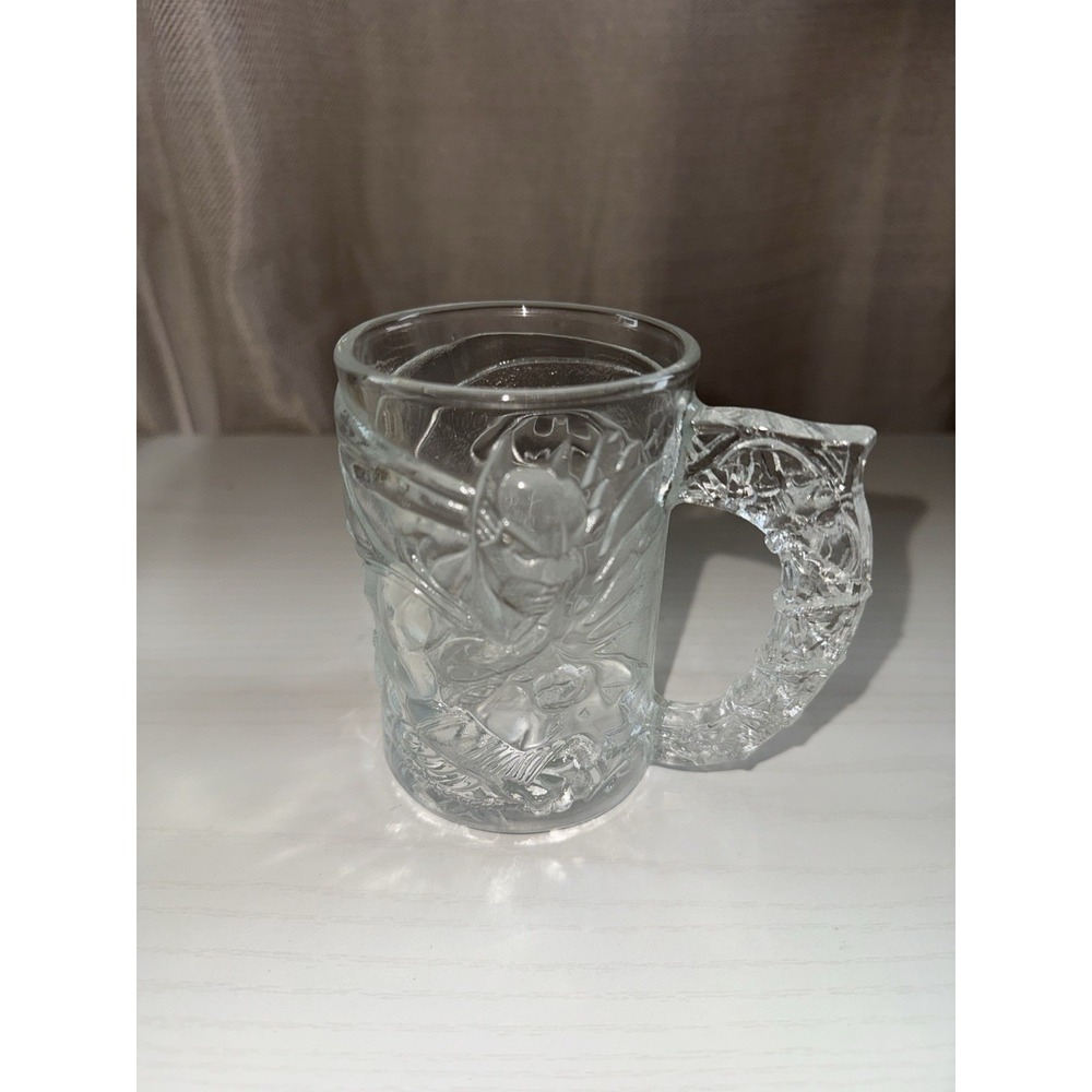 Batman Forever McDonald's Collector 4" Glass Mug 1995 DC Comics EUC